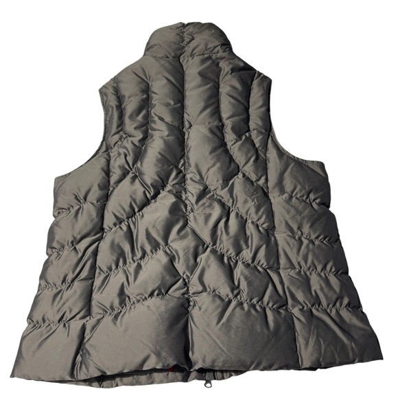 True Character 90% Goose Down 10% Goose Feather Vest Shiny Grey-Taupe Size Large - Picture 2 of 15
